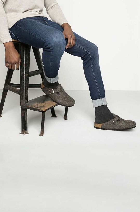 Birkenstock papuci de casa Boston 160581.CACAO