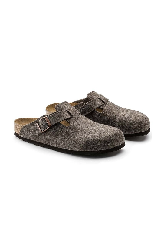 Obuwie Birkenstock kapcie Boston 160581.CACAO szary