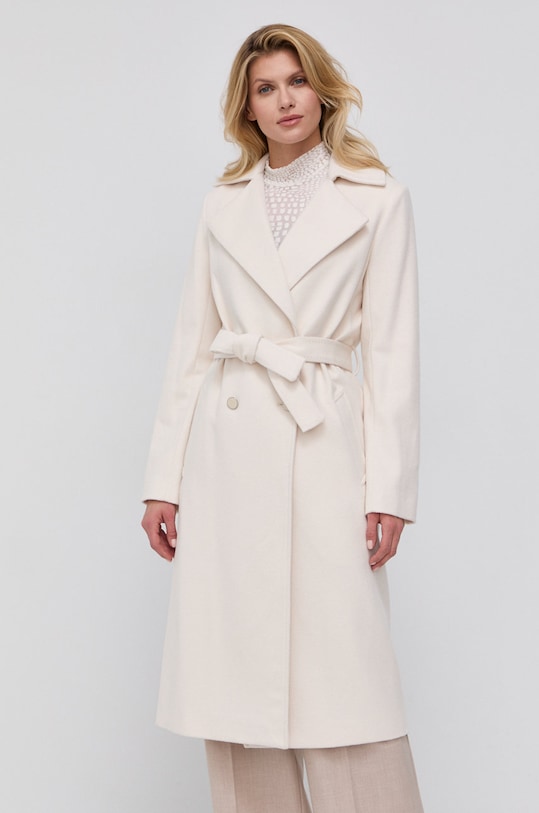 Vlněný kabát Guess nezateplené béžová W1BL38.WE4U0
