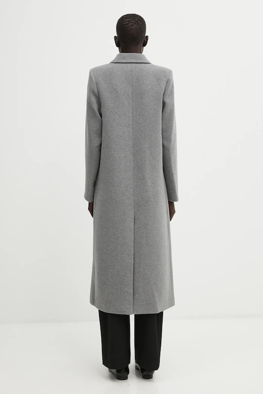 Odzież Samsoe Samsoe płaszcz wełniany F20400075 szary