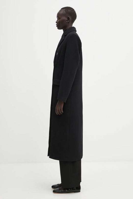 Samsoe Samsoe płaszcz wełniany F20400075 czarny AW24