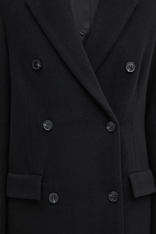 Samsoe Samsoe płaszcz wełniany czarny F20400075