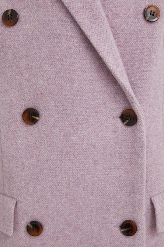 Samsoe Samsoe płaszcz wełniany F20400075 fioletowy