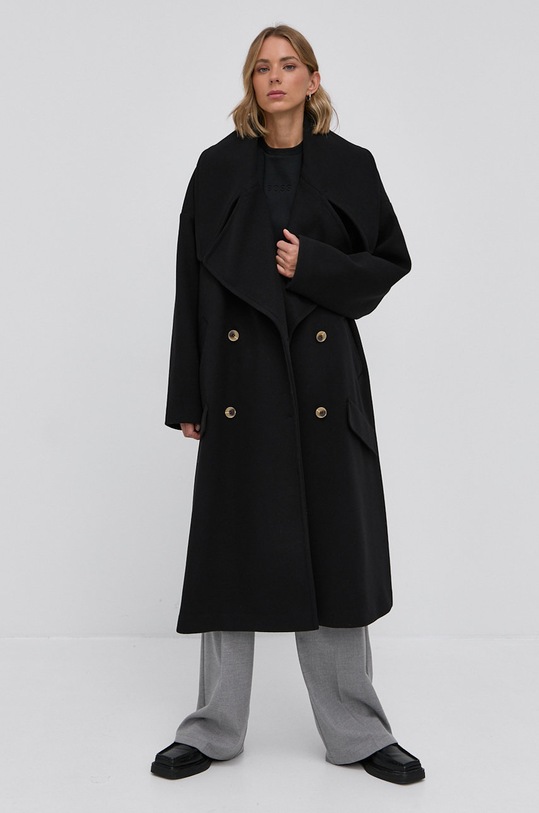 Twinset Płaszcz 212AT2062 czarny AW21