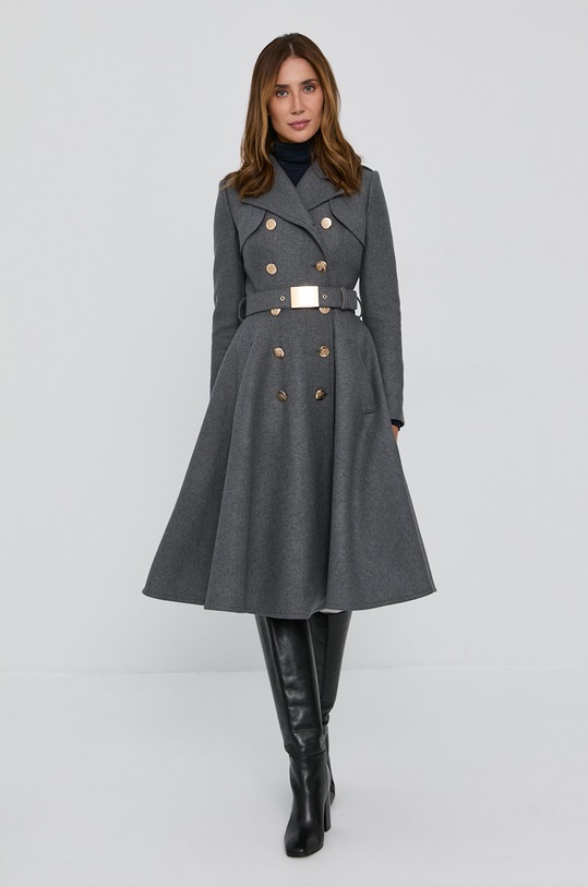 Elisabetta Franchi - Palton cu captuseala gri CP00616E2