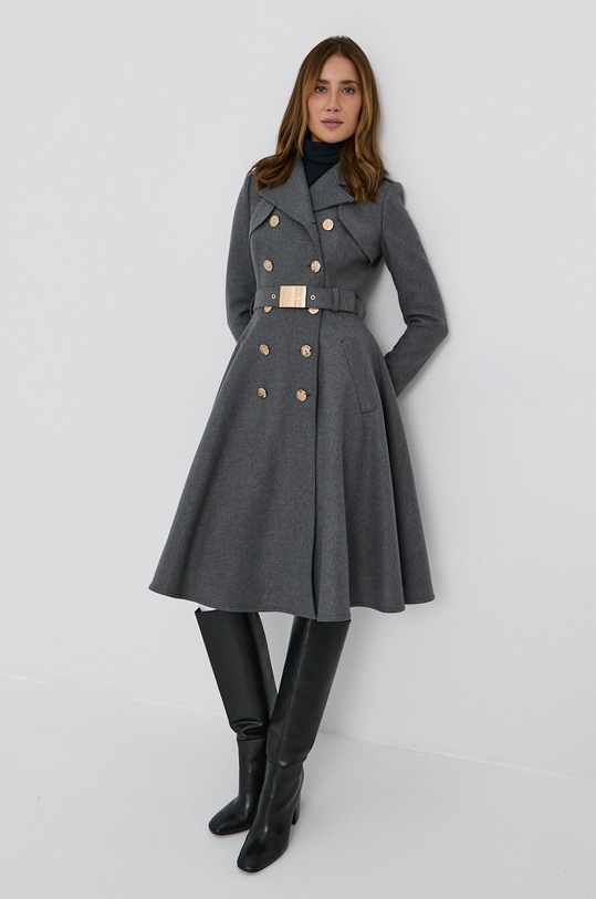 Elisabetta Franchi - Palton CP00616E2 gri AW21