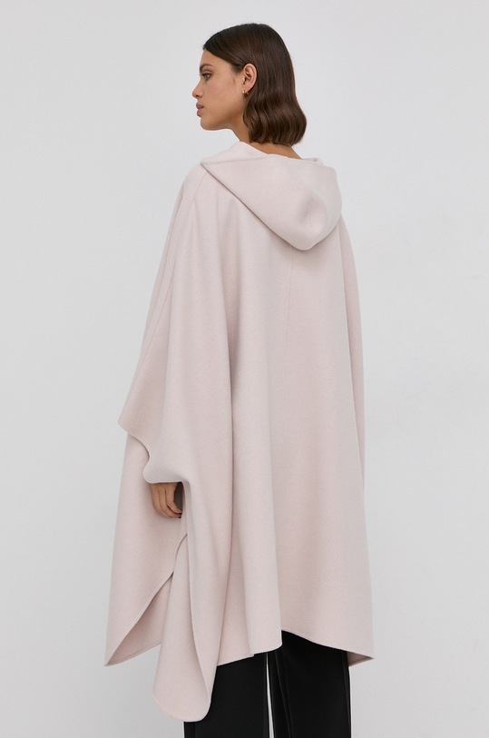 Odzież Elisabetta Franchi Poncho wełniane MT04W16E2 różowy