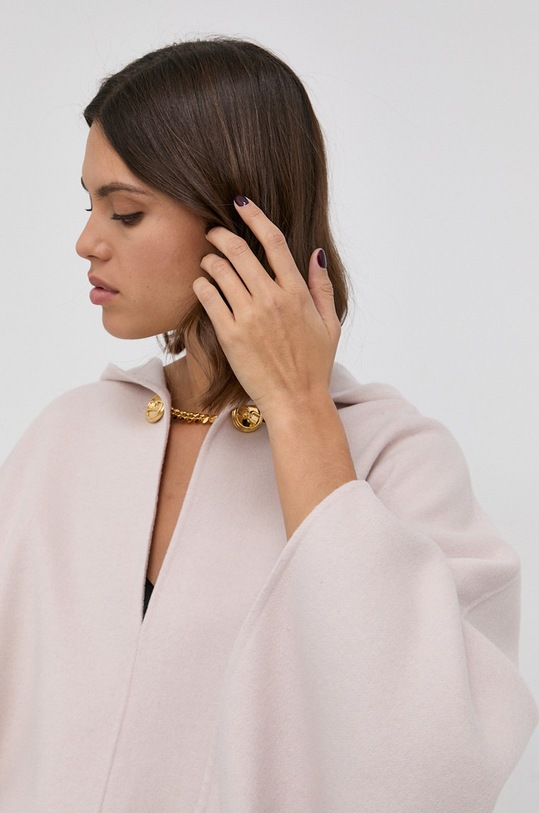 Elisabetta Franchi Poncho de lână roz MT04W16E2
