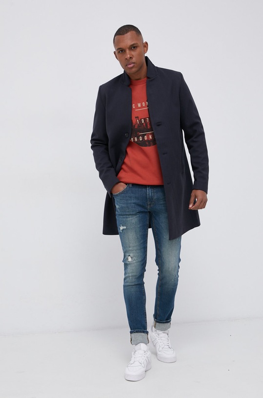Premium by Jack&Jones Płaszcz 12192329 granatowy AW21