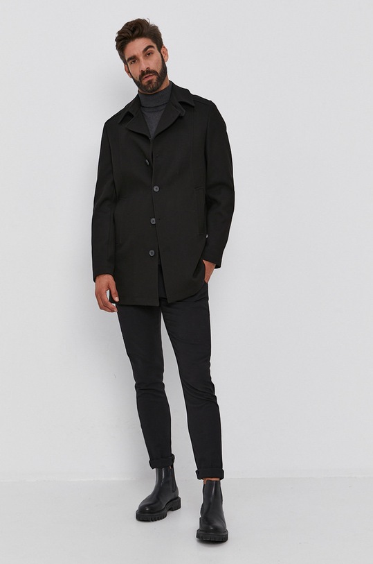 Selected Homme Płaszcz 16079347 czarny AW21