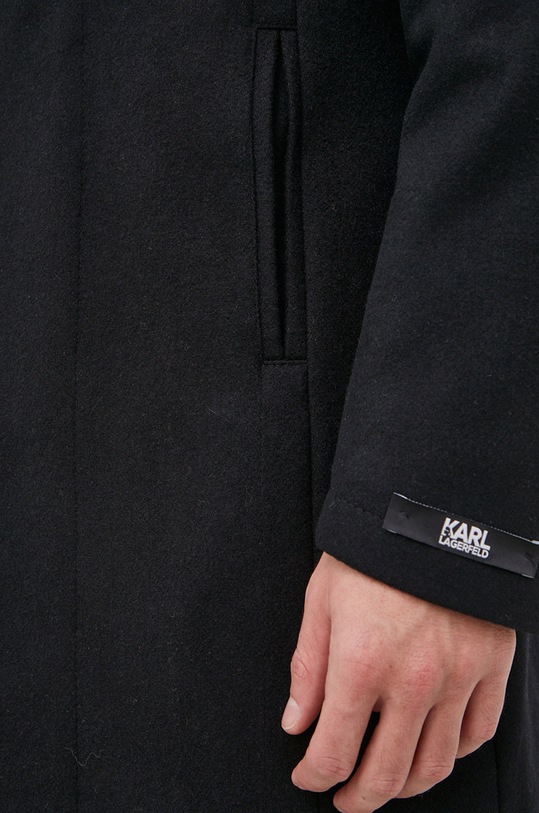 Vlněný kabát Karl Lagerfeld 512799.455713 černá
