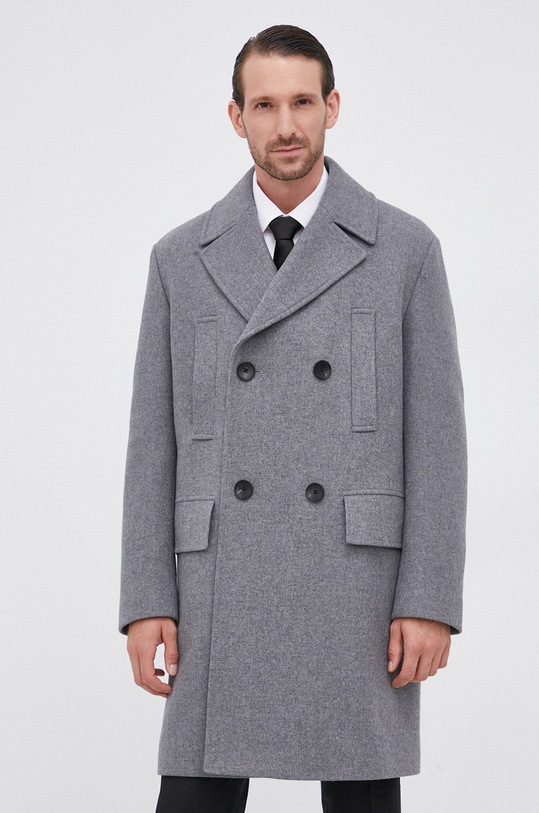 Boss - Kabát šedá 50458996