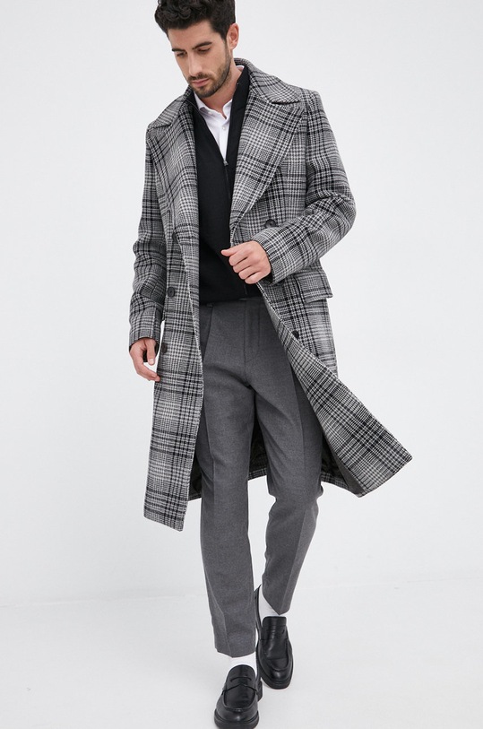 BOSS Płaszcz wełniany 50459115 50459115 szary
