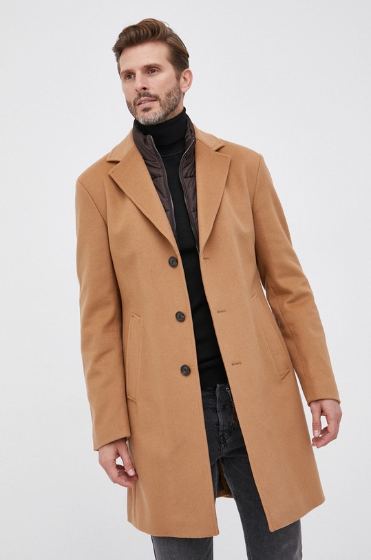 Joop! Płaszcz wełniany pozostałe beżowy 30027793