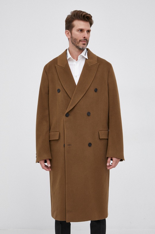 Drykorn Płaszcz wełniany brązowy 45223.1202