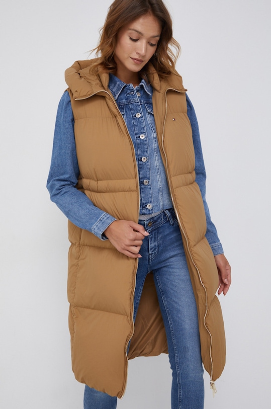 Tommy Hilfiger Bezrękawnik puchowy WW0WW32182.4890 beżowy AW21