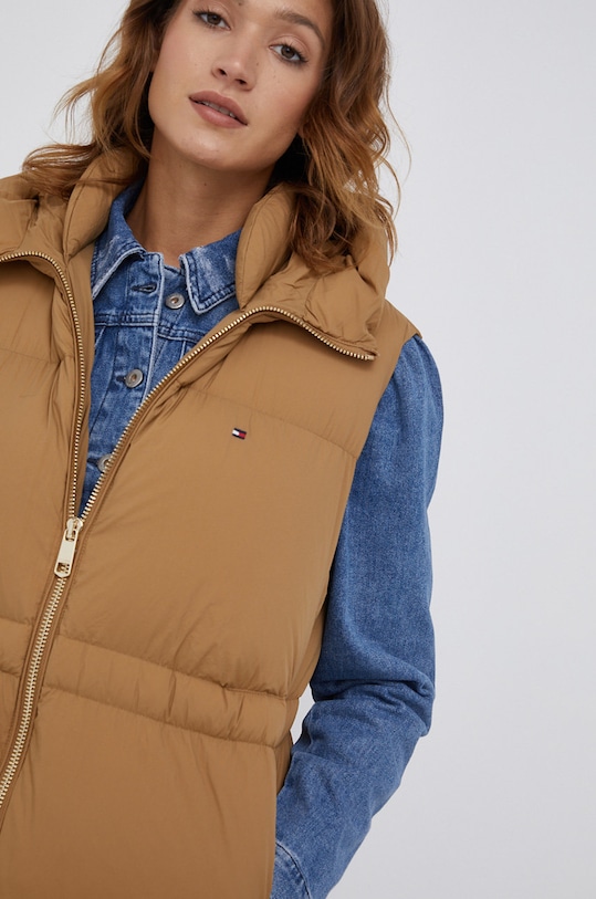 Tommy Hilfiger Bezrękawnik puchowy WW0WW32182.4890 beżowy