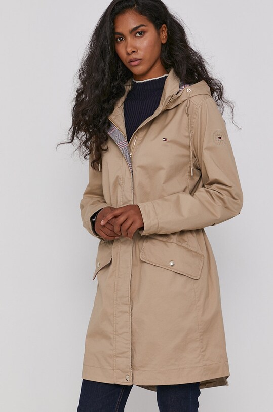 Парка Tommy Hilfiger с капюшоном бежевый WW0WW30923.4890