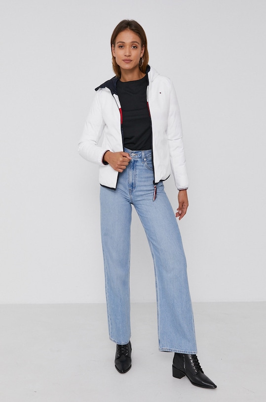 Ρούχα Μπουφάν δυο όψεων Tommy Hilfiger WW0WW31288.4890 λευκό