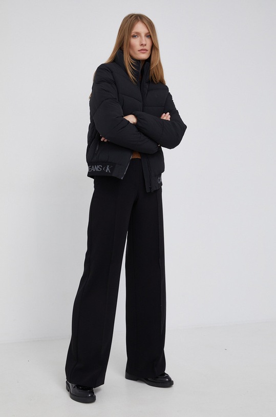 Calvin Klein Jeans Kurtka bomber J20J216861.4890 bez kaptura czarny J20J216861.4890