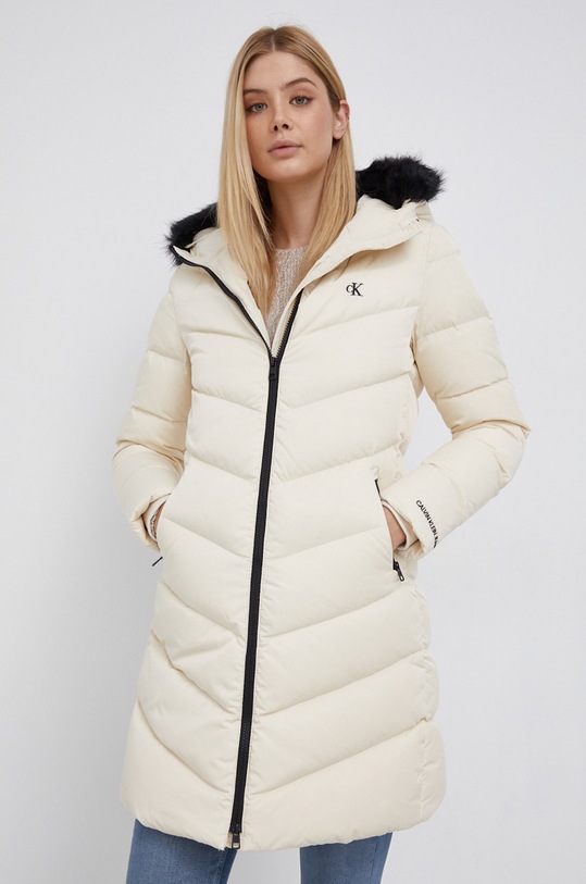 Calvin Klein Jeans Kurtka puchowa J20J216888.4890 pozostałe beżowy J20J216888.4890