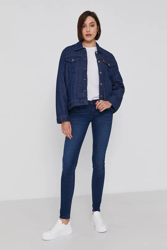 Levi's geacă din denim din bumbac A1056.0000 bleumarin AW21