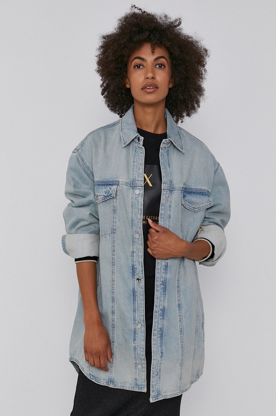 Armani Exchange Kurtka jeansowa 6KYB44.Y1EAZ bez kaptura niebieski 6KYB44.Y1EAZ