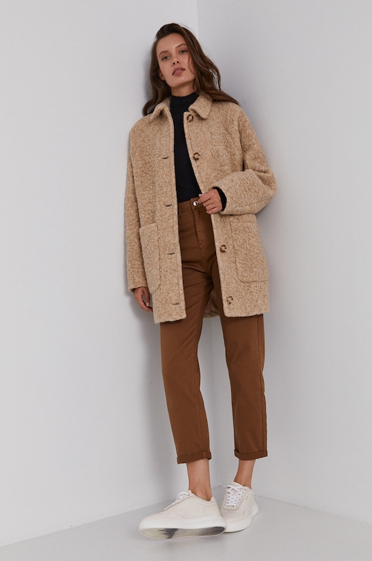 Marc O'Polo Płaszcz 108038570115 beżowy AW21