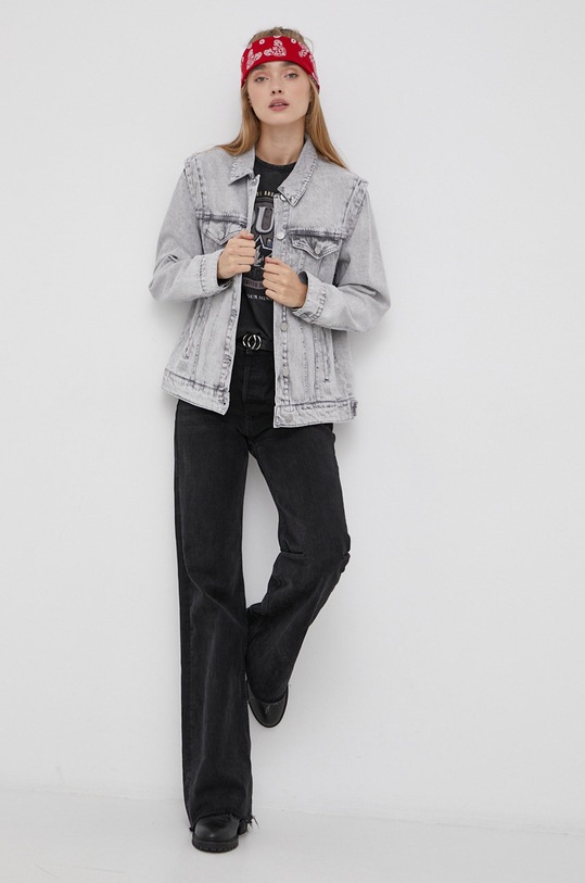Noisy May Kurtka jeansowa 27017385.LightGreyD szary AW21
