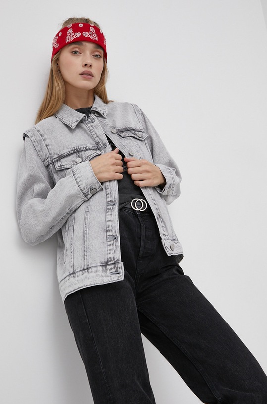 Джинсова куртка Noisy May сірий 27017385.LightGreyD