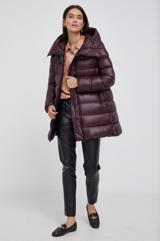 Péřová bunda Hetrego 8L715 burgundské AW21