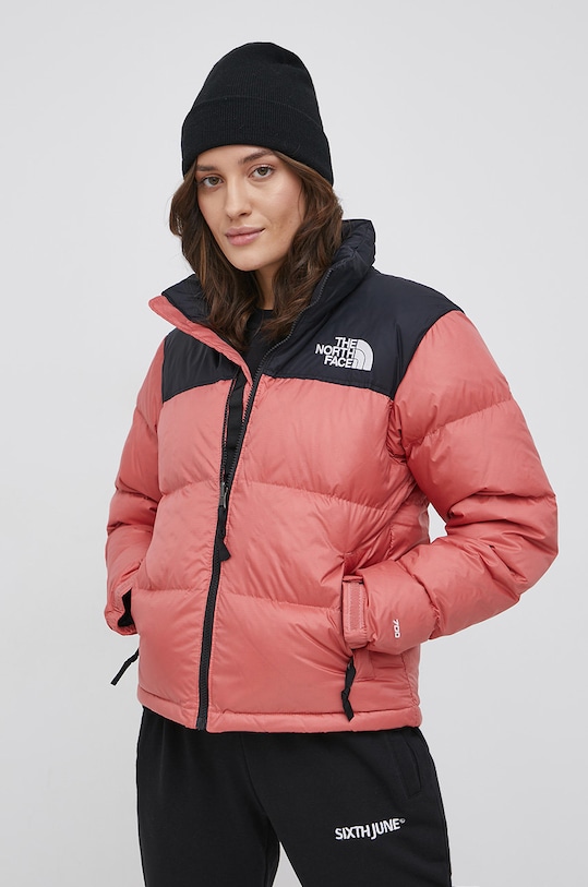 The North Face - Kurtka puchowa W 1996 RETRO NUPTSE JACKET bez kaptura różowy NF0A3XEOUBG1