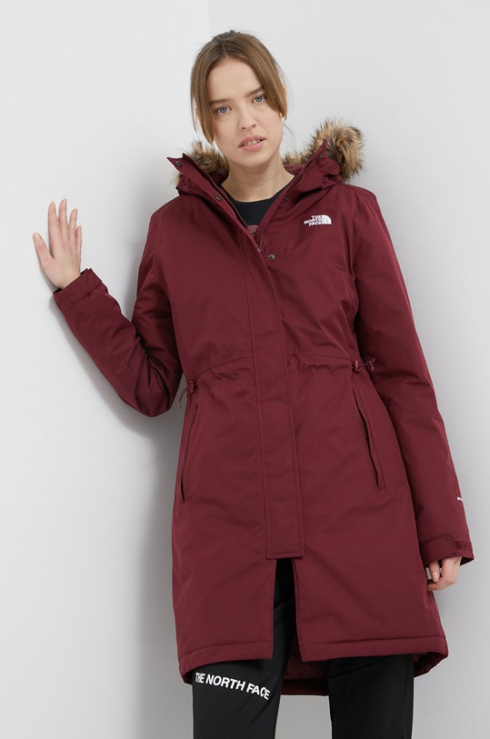 Bunda parka The North Face W RECYCLED ZANECK PARKA NF0A4M8YD4S1 burgundské AW21