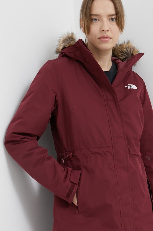 Bunda parka The North Face W RECYCLED ZANECK PARKA burgundské NF0A4M8YD4S1