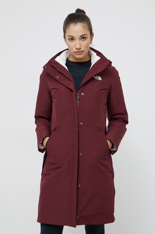 The North Face kurtka puchowa pozostałe bordowy NF0A4SVP2741