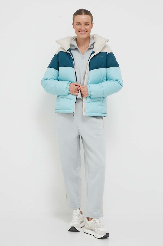 Bunda Columbia Puffect Color Block Jkt 1955101 tyrkysová AW23