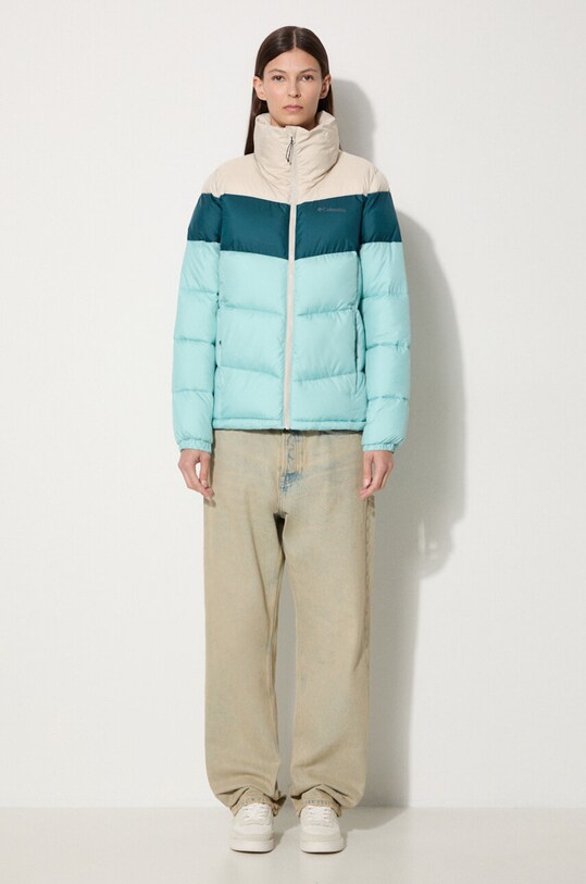 Bunda Columbia Puffect Color Block Jkt 1955101 tyrkysová AW23