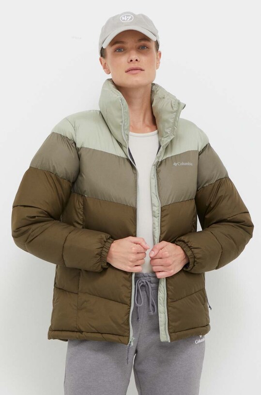 Jakna Columbia Puffect Color Block Jkt s toplom postavom zelena 1955101