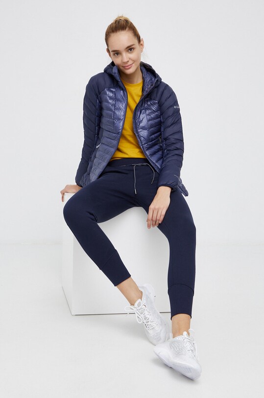 Bunda Columbia W Labyrinth Loop Hooded 1955323 tmavomodrá AW23