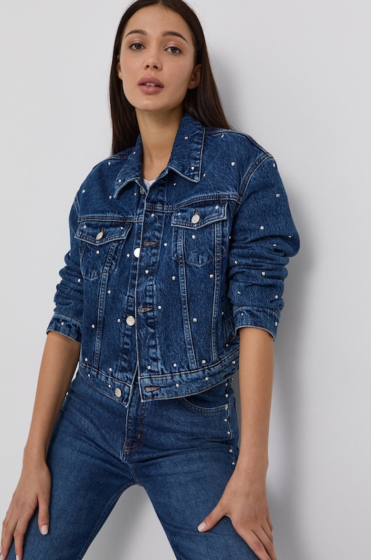 The Kooples Kurtka jeansowa FBLO23000J niebieski