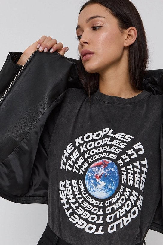 The Kooples Geacă ramones de piele FCUI23001K