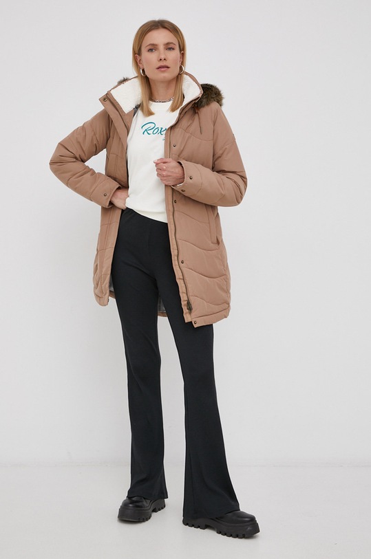 Roxy - Kurtka przeciwdeszczowa ERJJK03437 brązowy AW21