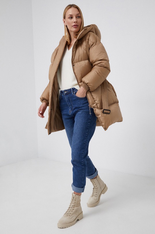 Fluff Kurtka puchowa military.women.jacket beżowy AW21