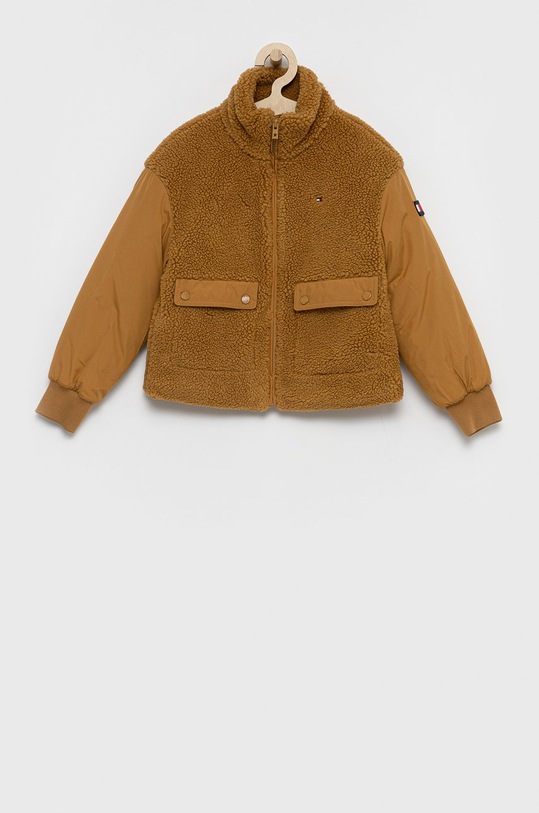 Tommy Hilfiger Kurtka dziecięca bez kaptura brązowy KG0KG06065.4890