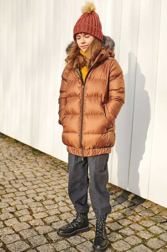 Fluff Kurtka puchowa dziecięca pozostałe pomarańczowy bomber.jacket