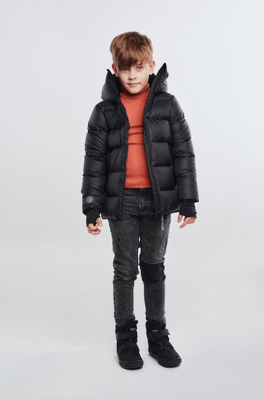 Fluff Kurtka puchowa dziecięca pozostałe czarny High.chin.guard.jacket