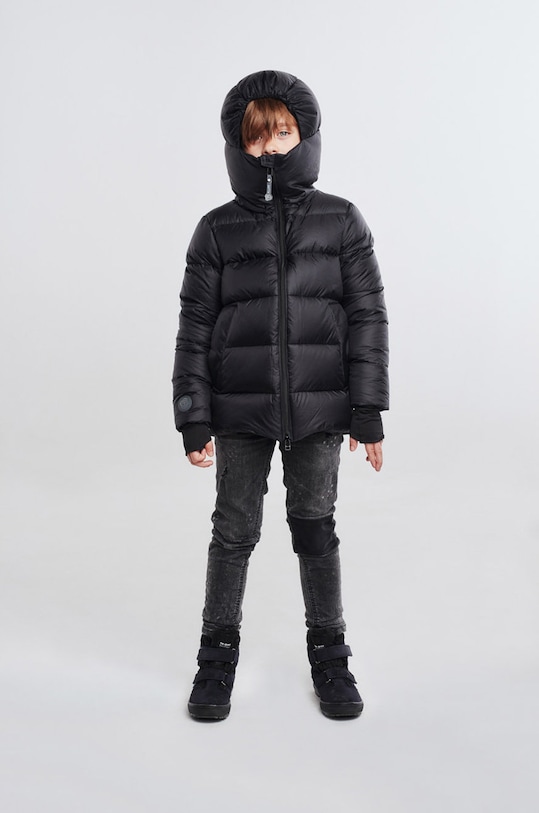 Fluff Kurtka puchowa dziecięca High.chin.guard.jacket czarny