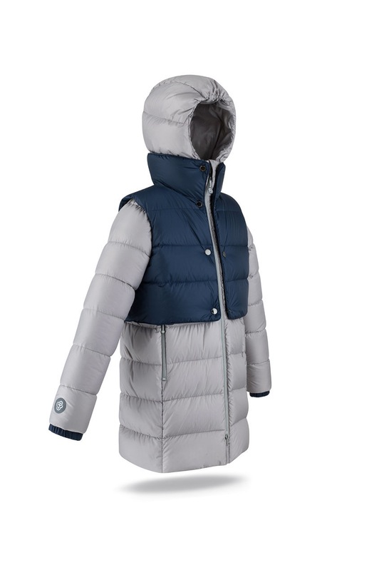 Chłopiec Fluff Kurtka puchowa dziecięca Jacket.vest szary