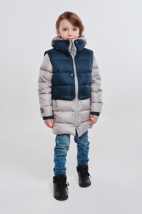 Fluff Kurtka puchowa dziecięca Jacket.vest szary