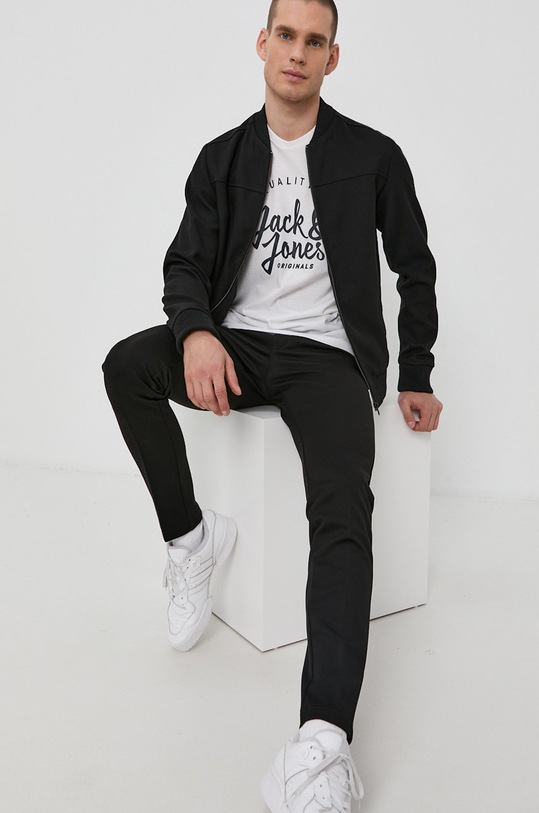 Bomber bunda Jack & Jones přechodné černá 12190018